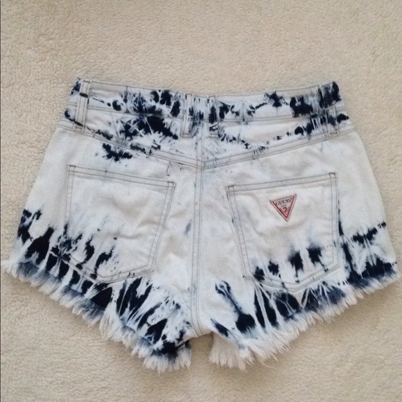 Guess Pants - Guess High Rise Cut Off Jean Shorts